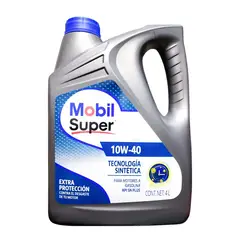 MOBIL - ACEITE SUPER - SEMI SINTETIC 10W40 - 4 Litro