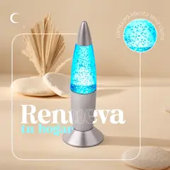 AZZORTI - Lámpara efecto lava para mesa de noche, diversos colores de luz, entretenido y juvenil