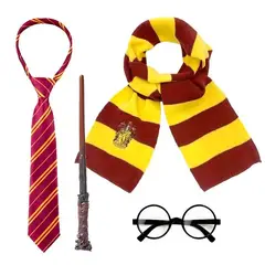 GENERICO - Accesorios disfraz mago Harry Potter Gryffindor (4 productos)