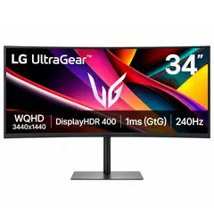 LG - Monitor Gamer UltraGear 34G630A-B 34" WQHD 240Hz Curvo DisplayHDR™ 400, 1 ms (GtG),