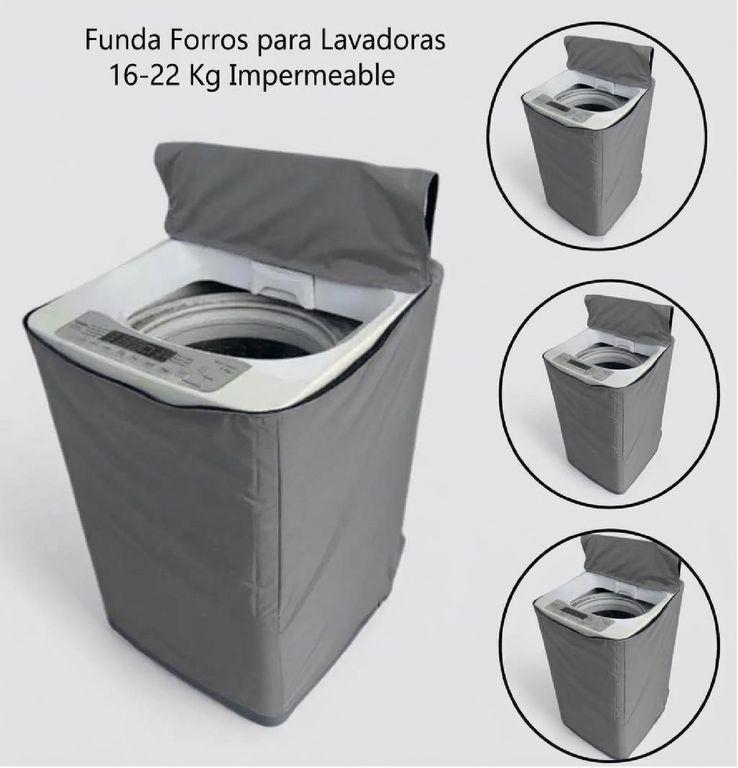 Funda Forro Impermeable para Lavadora 16-22 Kg Gris