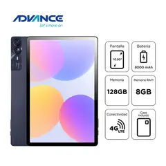 ADVANCE - Tablet NP6070 10.95" FHD IPS Octa-Core T616 8GB RAM 128GB 4G LTE Android 15 Silver