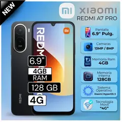 XIAOMI - Celular Redmi A7 Pro 6.9" Pulg. 4GB RAM 128GB HyperOS 3 - Negro