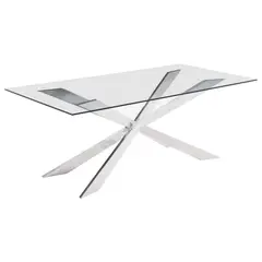 CASA CONCEPTO - MESA DE COMEDOR ASTERISCO - ACERO INOXIDABLE