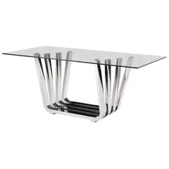 CASA CONCEPTO - MESA DE COMEDOR ARCHII - ACERO INOXIDABLE