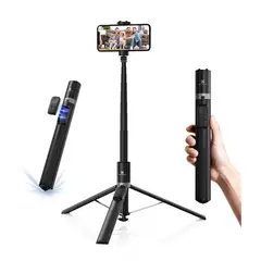 K&F CONCEPT - Trípode Selfie Stick 360° con Control Bluetooth Negro -
