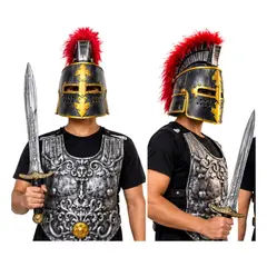GENERICO - Disfraz Completo Gladiador Guerrero Romano para Halloween Fiesta Cosplay