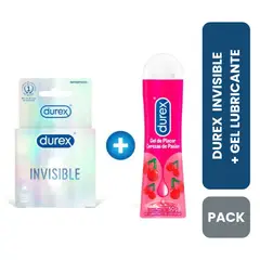 DUREX - Preservativos Invisible + Gel Lubricante Cerezas de Pasión