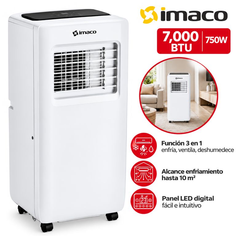 Aire acondicionado portátil 7000 BTU AC7007
