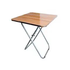 GENERICO - MESA PLEGABLE MULTIUSOS CON DISEÑO DE LISTONES DE MADERA