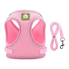 GENERICO - Pack Arnés Y Correa Lovehassupport Rosado Talla M
