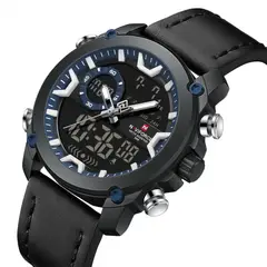 NAVIFORCE - Reloj Hombre 9261 Analógico Digital Correa Cuero BBEB