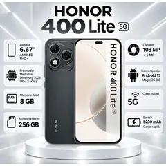 HONOR - Celular 400 Lite 5G 12GB RAM 256GB NEGRO