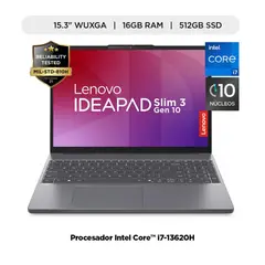 LENOVO - Laptop IdeaPad Slim 3i 15.3" Intel Core i7 512GB 16GB WUXGA