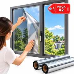 INSPIRA MARKET - Pack x2 Láminas Adhesivas para Ventana de PVC 60 cm x 2 m para Hogar