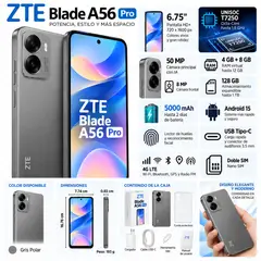 ZTE - A56PRO 4+8/128GB COLOR GRIS POLAR