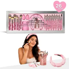 GENERICO - Set de Brochas y accesorios de Lujo 26 piezas
