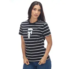 KARL LAGERFELD - CAMISETA DE RAYAS IKON KL