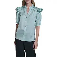 KARL LAGERFELD - BLUSA CON VOLANTES EN LOS HOMBROS KL
