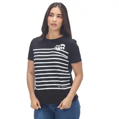 KARL LAGERFELD - CAMISETA DE RAYAS CON KARL & CHOUPETTE KL
