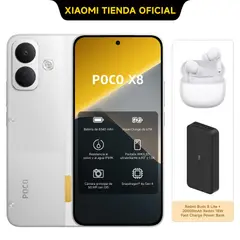 XIAOMI - POCO X8 Blanco 8GB + 256GB + Redmi Buds 8 Lite + 20000mAh Power Bank
