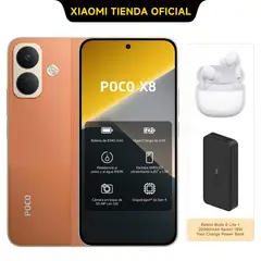 XIAOMI - POCO X8 Naranja 8GB + 256GB+ Redmi Buds 8 Lite 20000mAh Power Bank