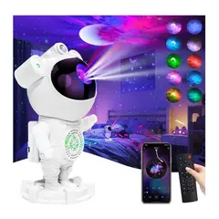 GENERICO - Proyector Astronauta de Galaxias con Parlante Bluetooth