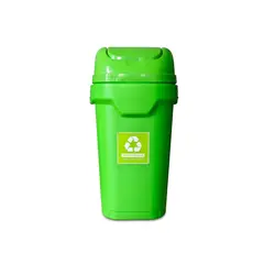 GENERICO - TACHO DE RECICLAJE ECOLÓGICO CON TAPA PUSH