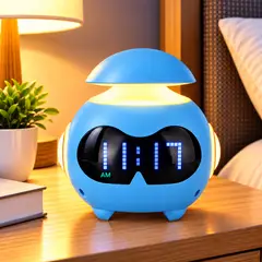 GENERICO - Reloj Despertador Bluetooth con Parlante, Lámpara LED RGB y Alarma