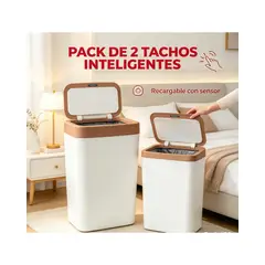 OEM - PACK DE 02 Basurero Inteligente Con Sensor Abre Y Cierra Automático 16-13Ltrs