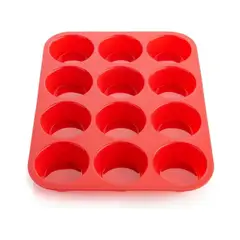 GENERICO - Molde De Silicona Para 12 Mini Cupcakes (Medida total 28 x 20 cm)