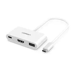 UGREEN - ADAPTADOR TIPO USB-C A HDMI/ USB 3.0 HEMBRA DIGITAL AV ADPT. 4K P/N: USB-C A HDMI/ USB-3.0
