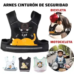 OEM - Cinturón Arnés de Seguridad para Niños Ciclismo Motocicleta Ajustable UNISEX