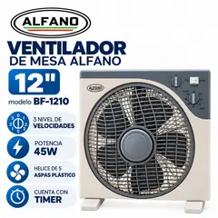 Alfano - VENTILADOR DE MESA 12 PULGADAS