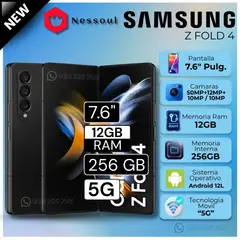 SAMSUNG - Celular Galaxy Z Fold 4 5G 7.6" Pulg. 12GB RAM 256GB Android 12L - Negro