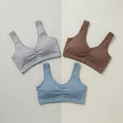 GENERICO - Pack x3 Top Deportivo de Algodón para Mujer Básico y Confortable - Multicolor