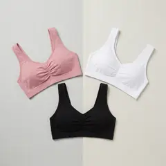 GENERICO - Pack x3 Top Deportivo de Algodón para Mujer Básico y Confortable - Multicolor