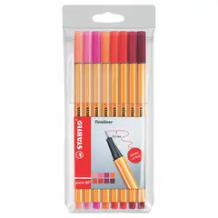 STABILO - Fine Pen Point 88 x8 Sombras de Rojo