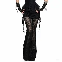 GENERICO - PANTALON FALDA LOLITA NEGRO GOTICO