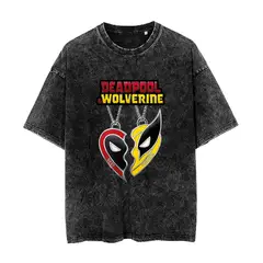 GENERICO - Polo Acid Wash Algodon - Modelo DeadPool&Wolverine