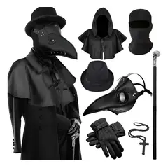 GIOIO - Dahan Disfraz Halloween Hombre, 7 Pcs Disfraz Peste Negra