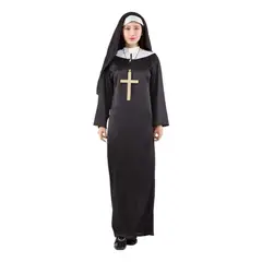 GIOIO - Disfraz Halloween Mujer Monja Tradicional Cosplay Cruz