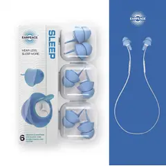 EAR PEACE - Pack Sleep: Tapones de Oìdo Para Dormir Bien Con Filtro Reducciòn 25dB a 30dB + Cordón Sujetador