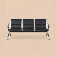VENTITAS HOME - Banqueta 3 Asientos Stanford Negro