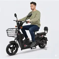 OEM - Bicimoto Eléctrica para Adultos 48V 350W 2026 Estilo Urbano con Luces LED, Alarma Inteligente Negro