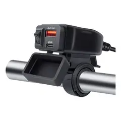 GENERICO - Cargador Moto Motocicleta Tipo C Y Usb Carga Rapida