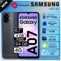 SAMSUNG - Celular Galaxy A07 6.7" Pulg. 4GB RAM 64GB HD Android - Negro