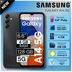 SAMSUNG - Celular Galaxy A14 5G 6.6" Pulg. 4GB RAM 128GBAndroid 13 - Negro