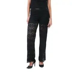 MICHELLE BELAU - Pantalón recto de encaje