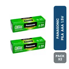 Panasonic - Pila AA Extra Duración - 2 Cajas